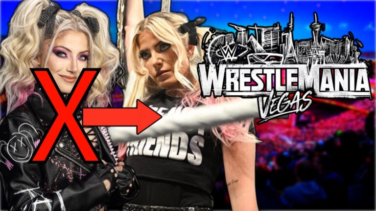 WWE WrestleMania 42 logo with Alexa Bliss