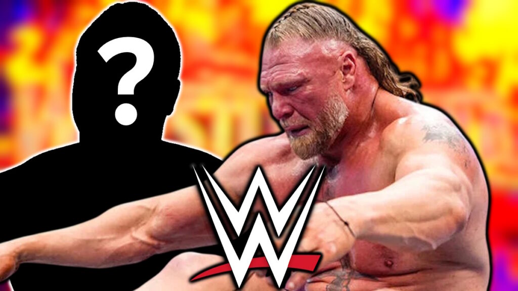 WWE logo and Brock Lesnar