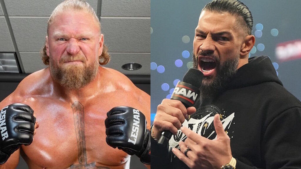 WWE stars Brock Lesnar and Roman Reigns