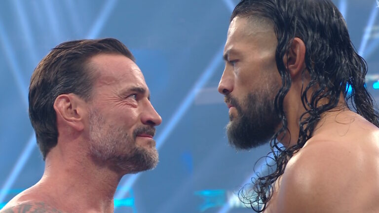 WWE stars CM Punk and Roman Reigns