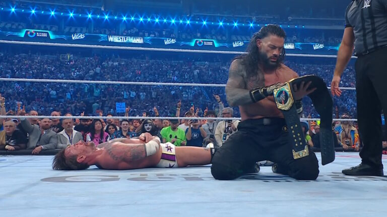 WWE stars CM Punk and Roman Reigns