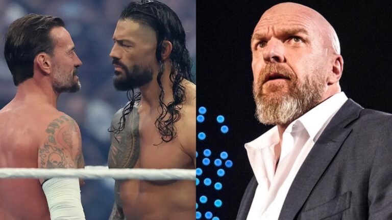 CM Punk and Roman Reigns facing off at WWE WrestleMania 42 alongside Triple H