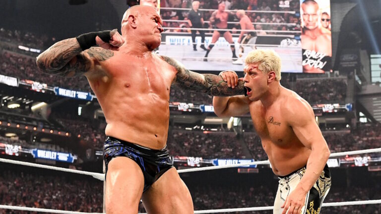 Randy Orton and Cody Rhodes at WWE WrestleMania 42