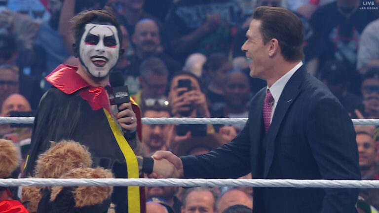 WWE stars Danhausen and John Cena