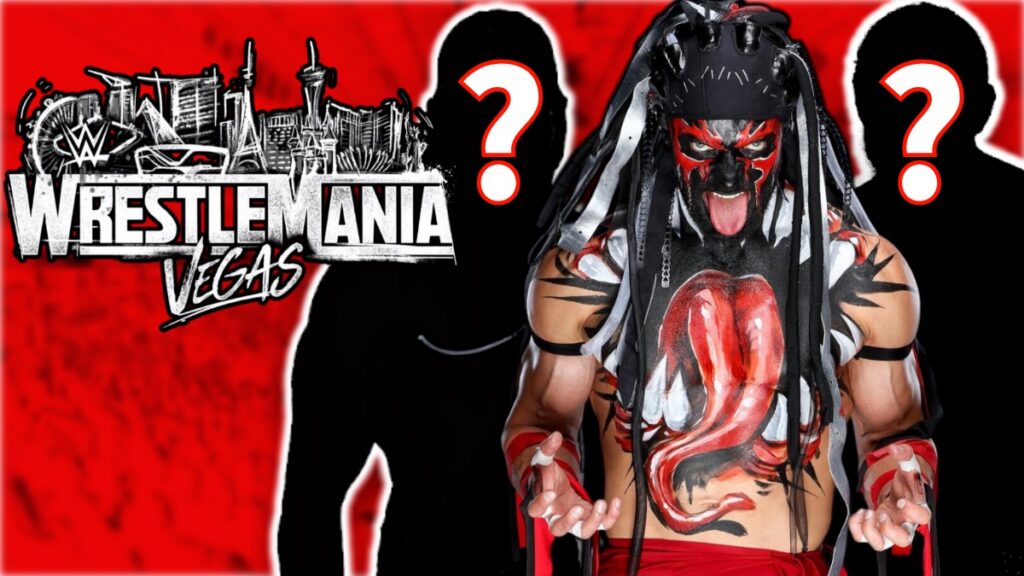 Demon Finn Balor with the WWE WrestleMania 42 logo