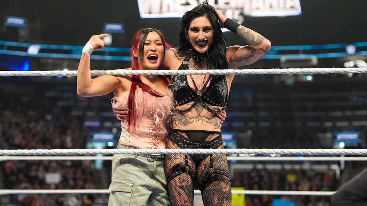 WWE's RHEA RIPLEY and IYO SKY on SmackDown