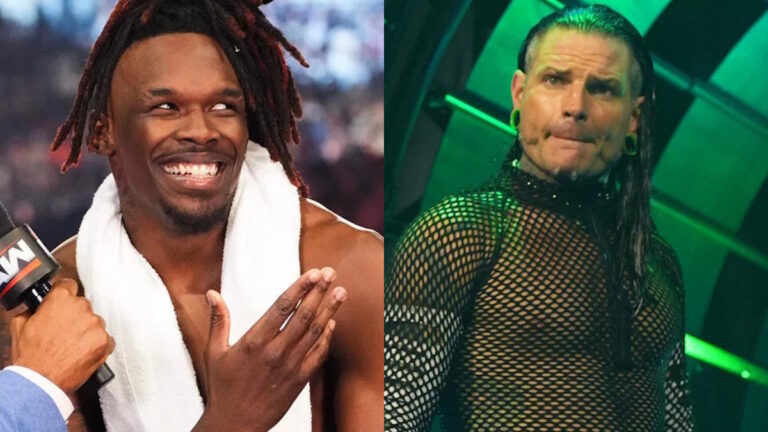 WWE star Je'Von Evans and legend Jeff Hardy