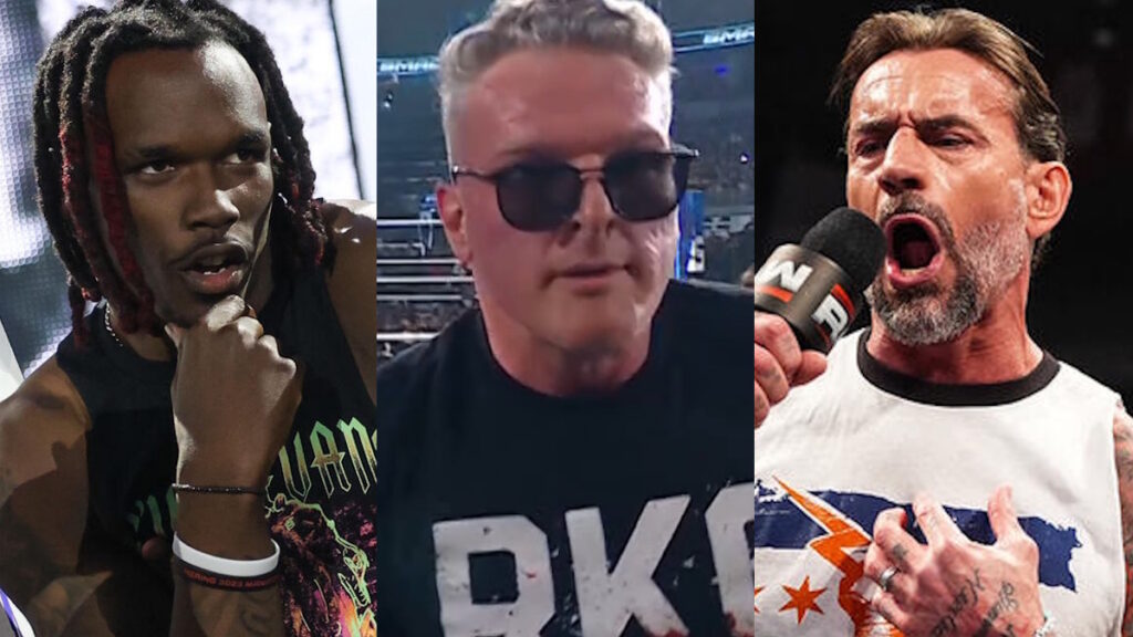 WWE stars Je'Von Evans, Pat McAfee and CM Punk