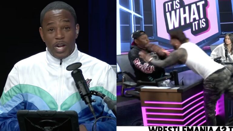 WWE's Jey Uso and rapper Cam'Ron fighting