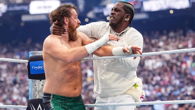Lil Yachty and Sami Zayn at WWE WrestleMania 42