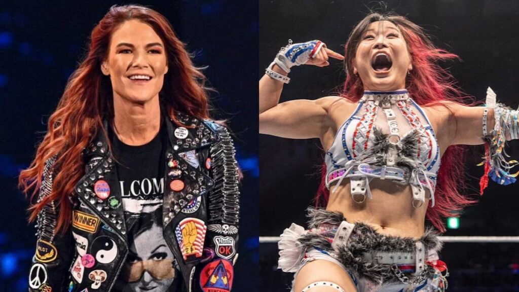 WWE Hall of Famer Lita next to IYO SKY