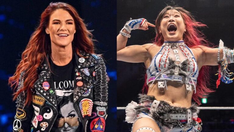 WWE Hall of Famer Lita next to IYO SKY
