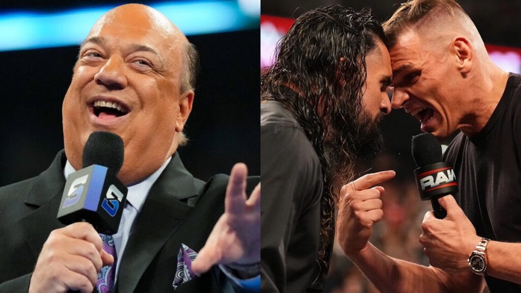WWE's Paul Heyman with Seth Rollins and GUNTHER