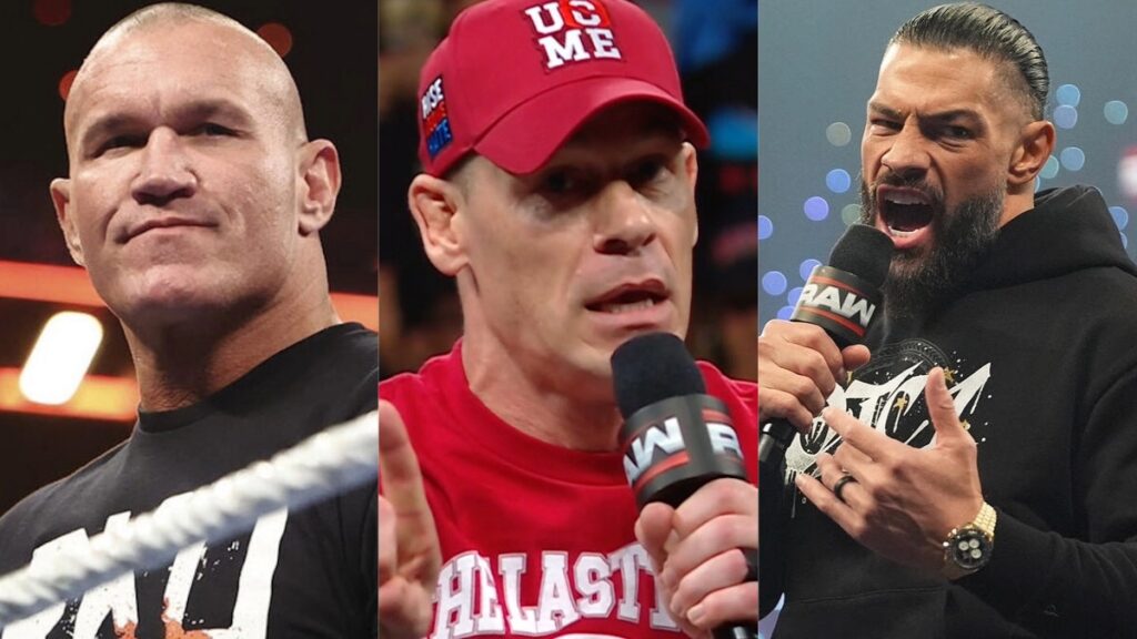 WWE's Randy Orton, John Cena and Roman Reigns