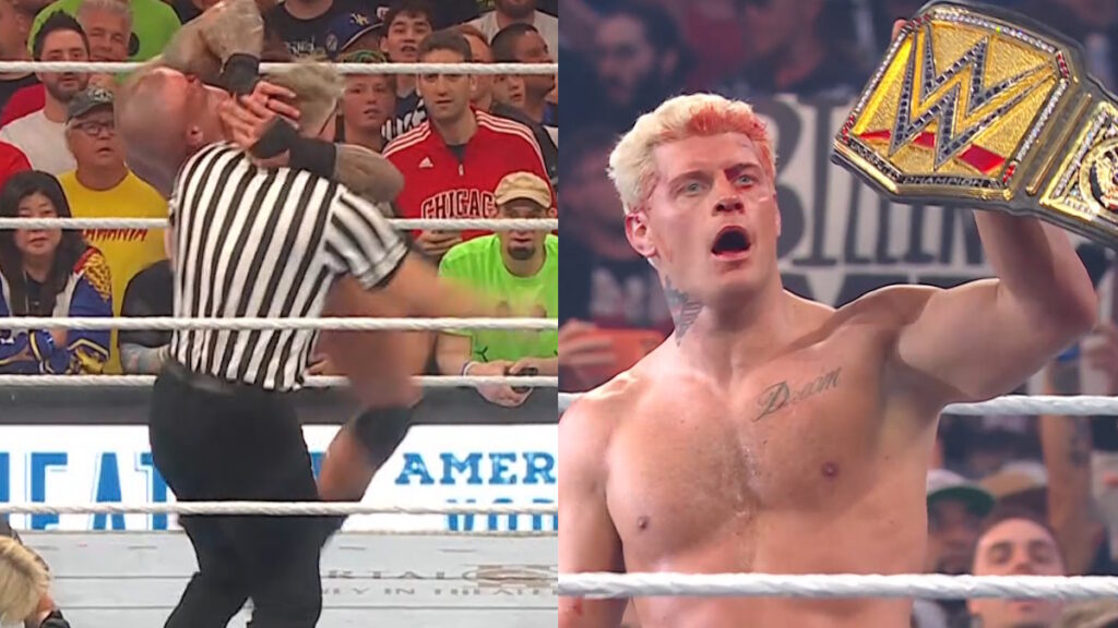 Randy Orton, Pat McAfee and Cody Rhodes at WWE WrestleMania 42