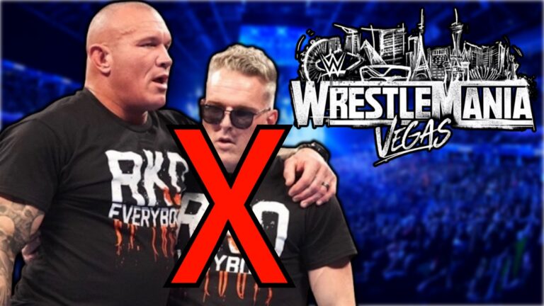 WWE WrestleMania 42 logo with Pat McAfee and Randy Orton