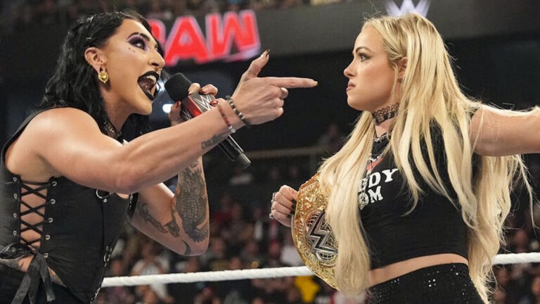 WWE stars Rhea Ripley and Liv Morgan