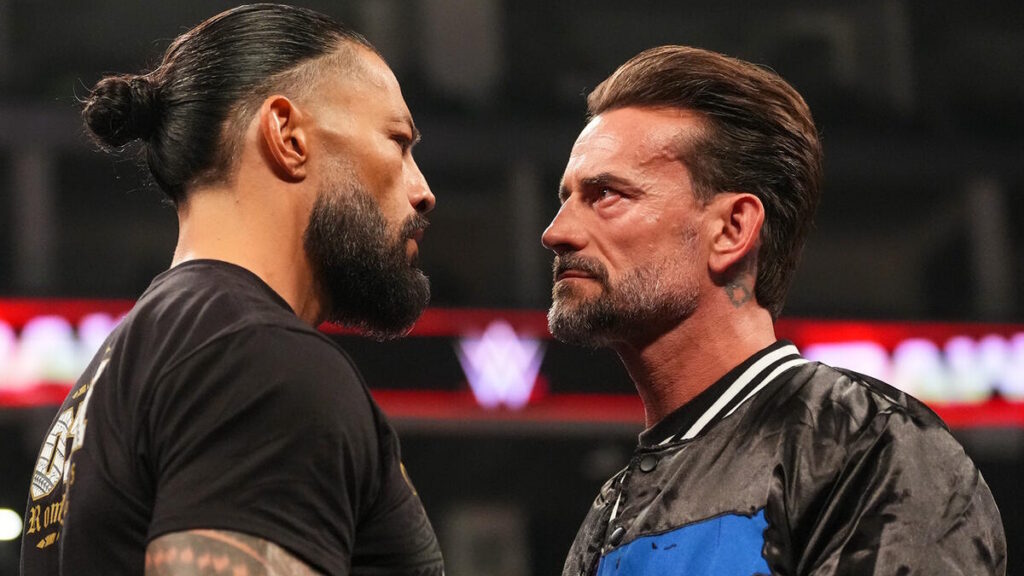 Roman Reigns and CM Punk on WWE Raw