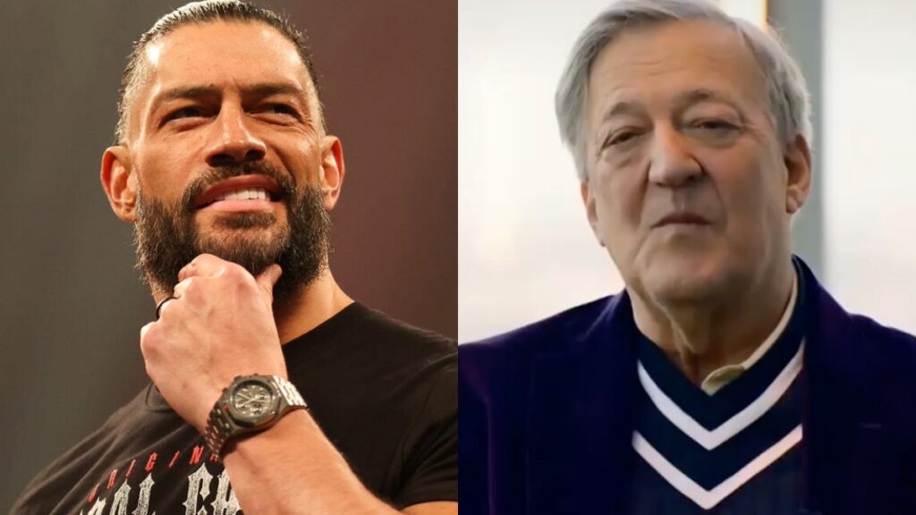 WWE's Roman Reigns and actor Stephen Fry
