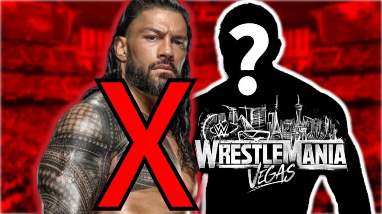 WWE WrestleMania 42 logo and Roman Reigns