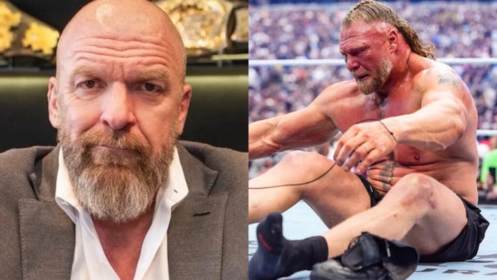 WWE CCO Triple H alongside Brock Lesnar's retirement at WrestleMania 42