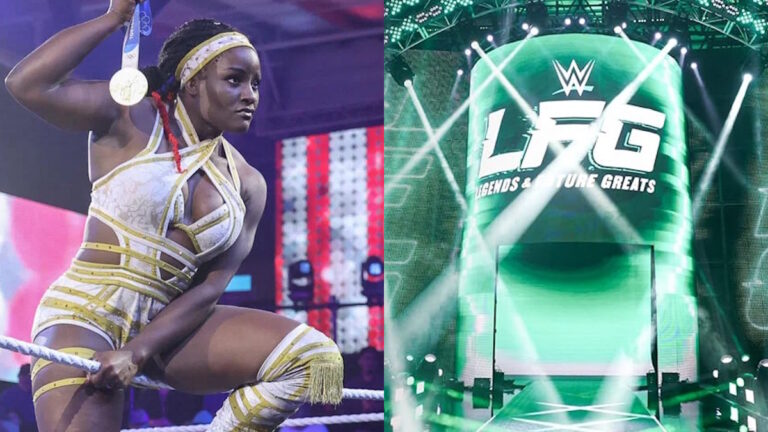 WWE LFG logo and Tyra Mae Steele