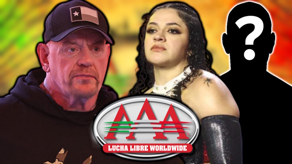 WWE AAA logo, The Undertaker and Persephone