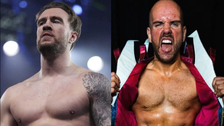 AEW's Will Ospreay next to NJPW's Robbie X (Credit: AEW/RevPro)