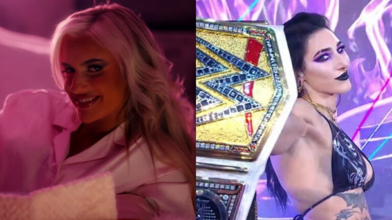 WWE stars Blake Monroe and Rhea Ripley