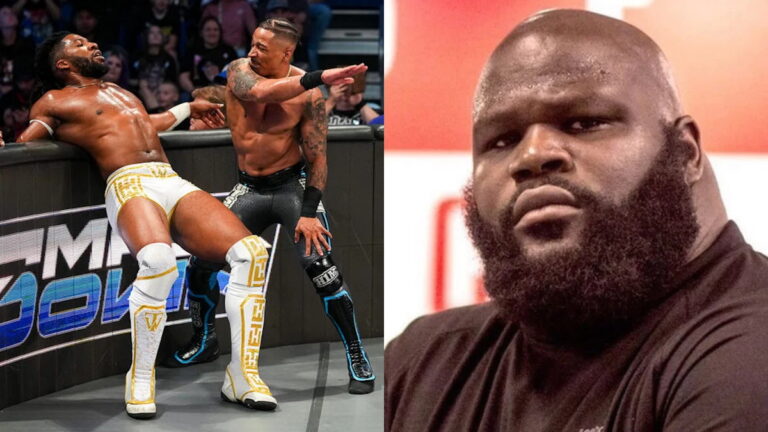 WWE's Carmelo Hayes, Trick Williams and Mark Henry