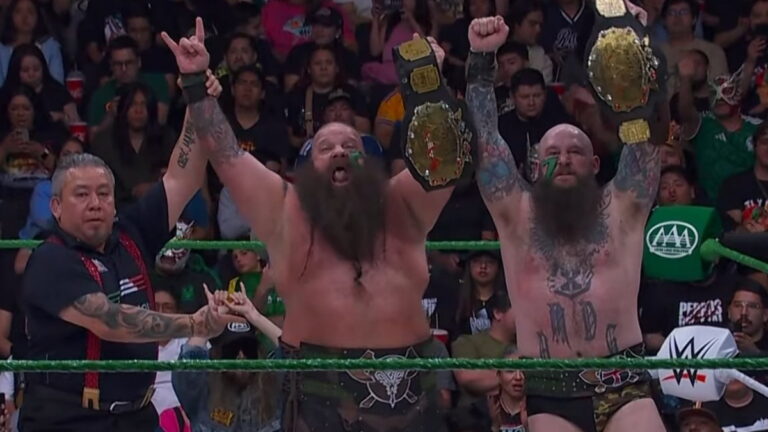WWE's Erik and Ivar of the War Raiders as AAA Tag Team Champions