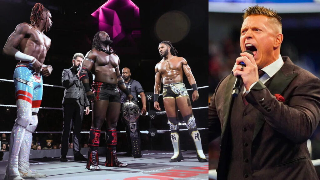 WWE's Je'von Evans, Oba Femi, Trick Williams and The Miz