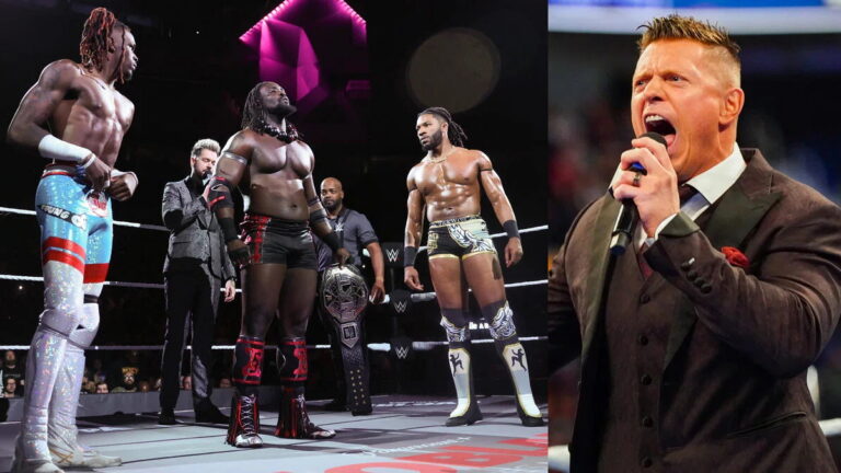 WWE's Je'von Evans, Oba Femi, Trick Williams and The Miz