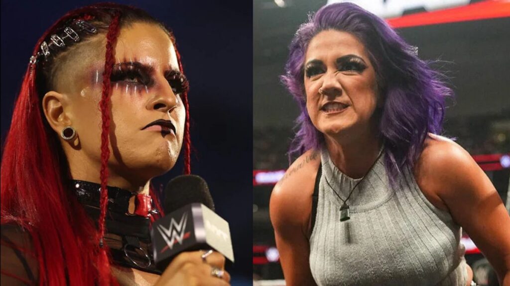 WWE NXT star Zaria next to Bayley