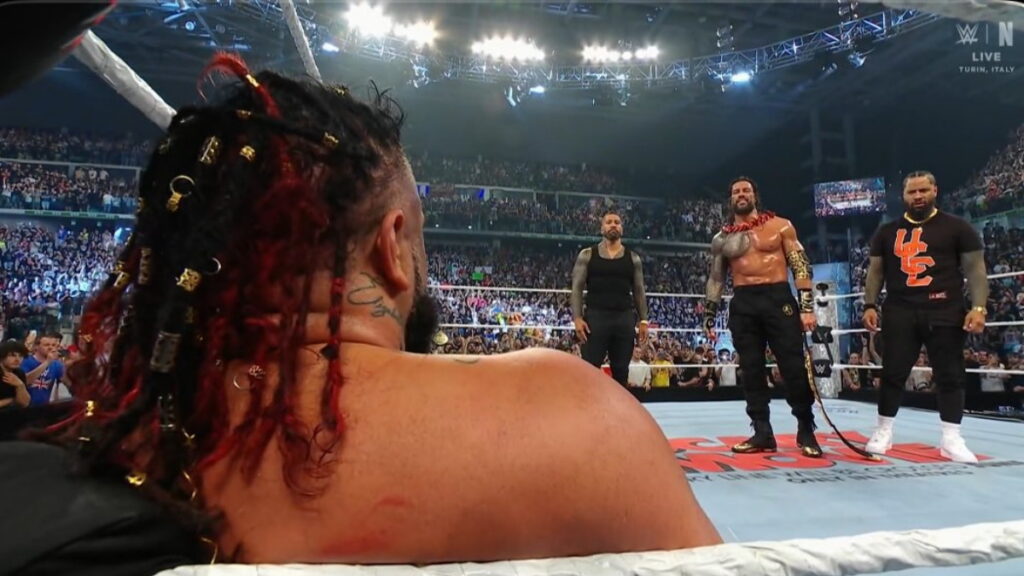 WWE's Roman Reigns, The Usos and Jacob Fatu