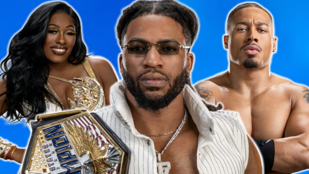 WWE stars Trick Williams, Lash Legend and Carmelo Hayes