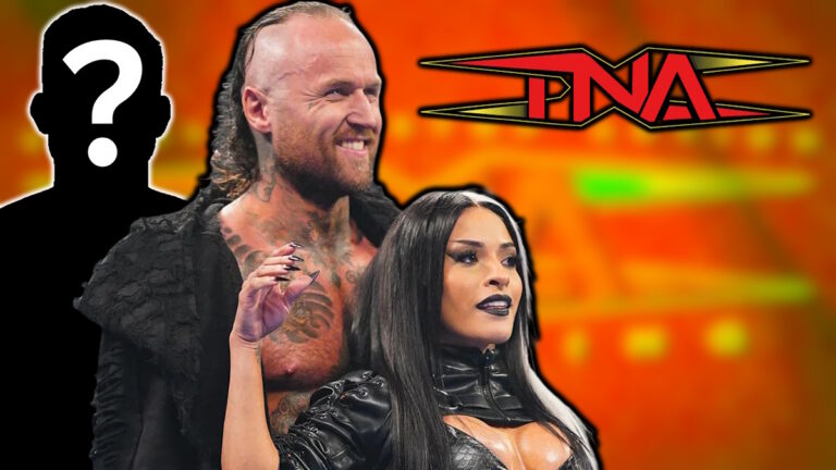 Former WWE stars Aleister Black and Zelina with TNA logo