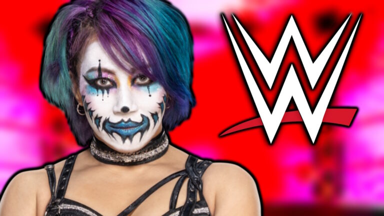 WWE logo and Asuka