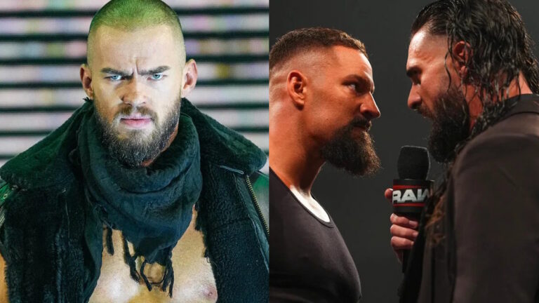 WWE stars Austin Theory, Bron Breakker and Seth Rollins
