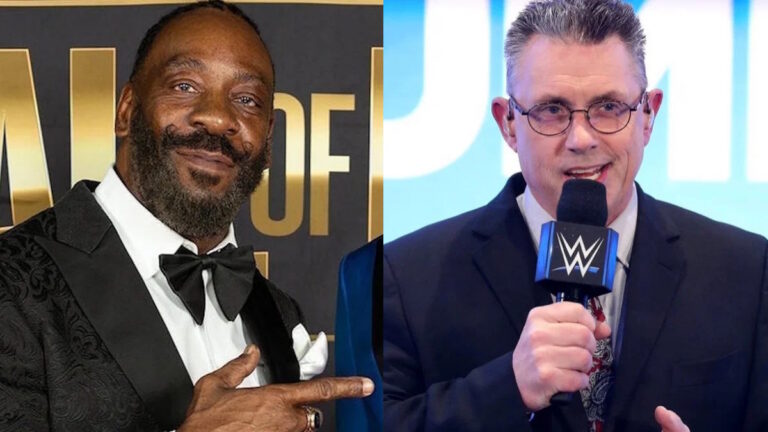 WWE announcers Booker T and Michael Cole
