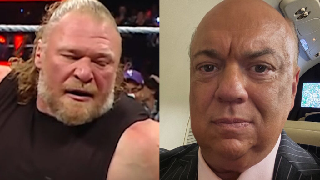 WWE stars Paul Heyman and Brock Lesnar