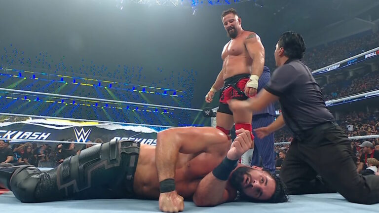WWE stars Bron Breakker and Seth Rollins