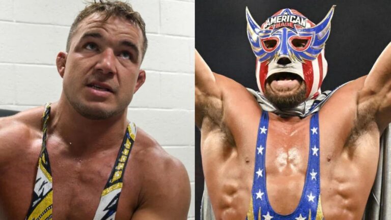 WWE AAA star Chad Gable next to the Original El Grande Americano