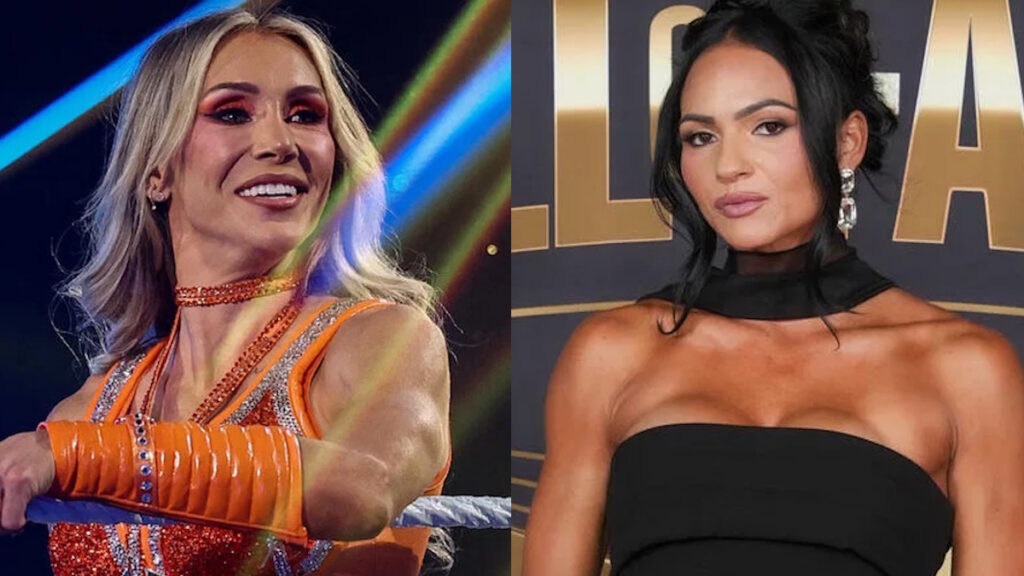 WWE stars Charlotte Flair and Kiana James