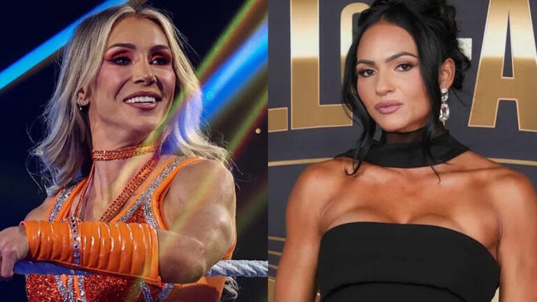 WWE stars Charlotte Flair and Kiana James