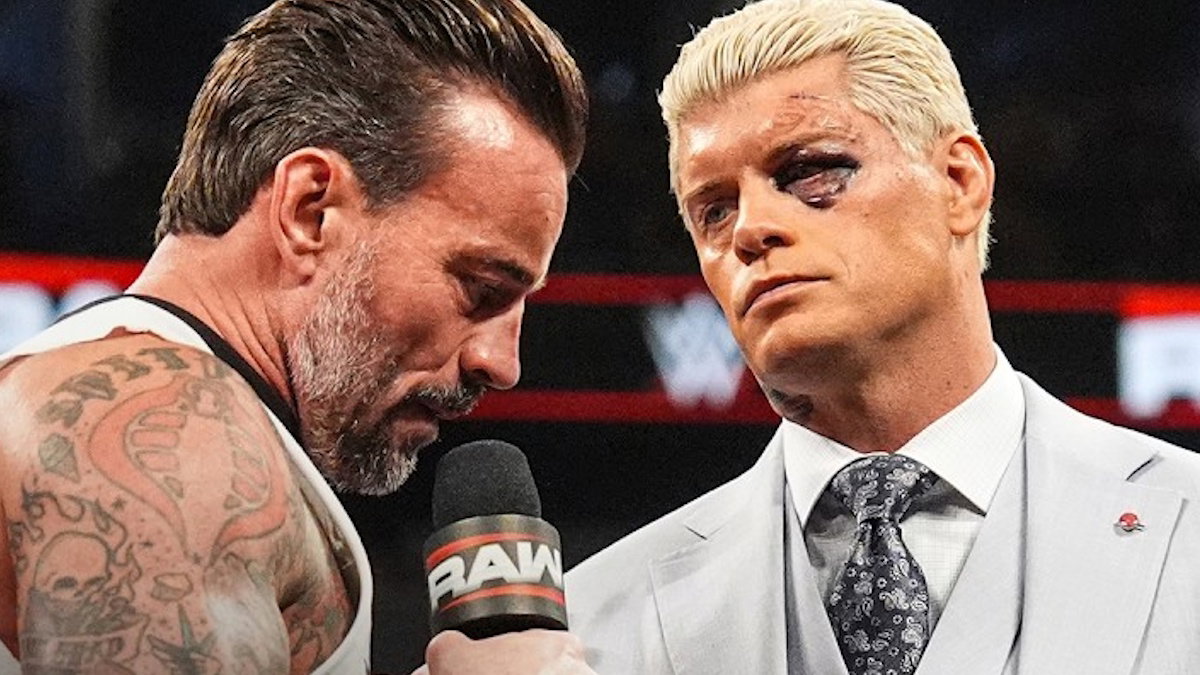 WWE stars CM Punk and Cody Rhodes