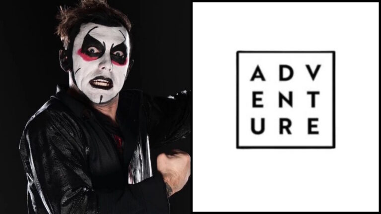 WWE star Danhausen and Adventure Media logo