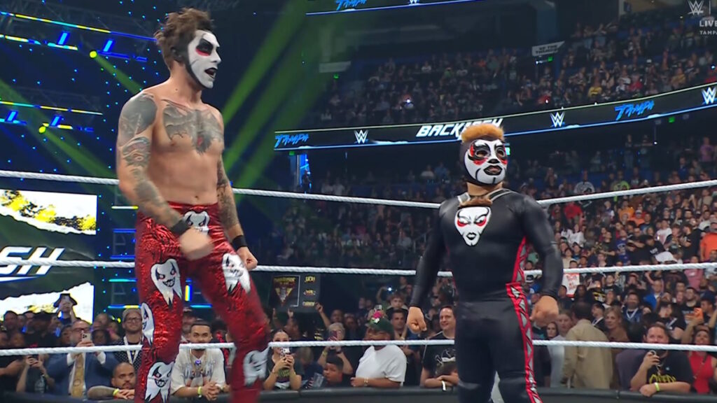 Danhausen and Mini Danhausen at WWE Backlash
