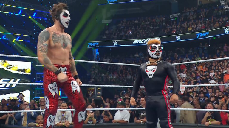 Danhausen and Mini Danhausen at WWE Backlash