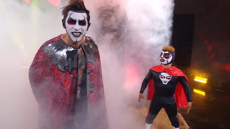 Danhausen and Mini Danhausen (Minihausen) at WWE Backlash